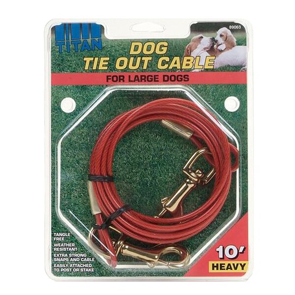 Titan Tie Out Cable Red 20 FT